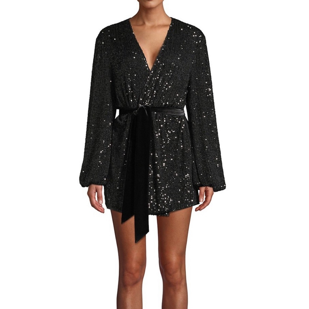 Jay Godfrey Polly Sequin Wrap Dress